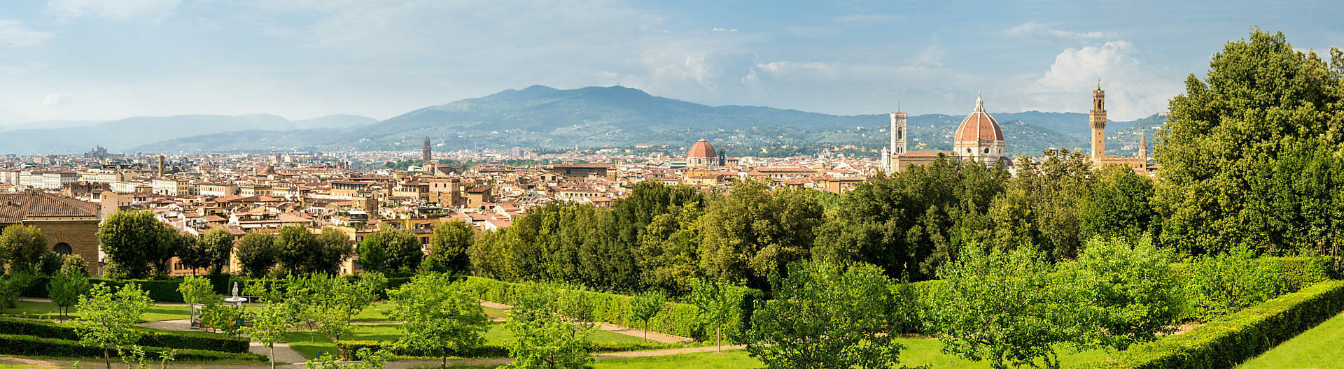 Panorama Florenz, Blick vom Giardino Boboli Panorama Florenz, Blick vom Giardino Boboli